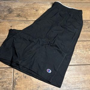 Champion | Black Cotton Shorts